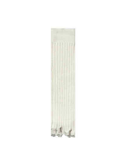 Cozyra - Ribbed Slouchy Fringe Leg Warmers