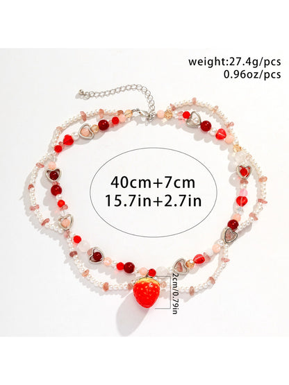 Neckit - Strawberry Charm Layered Necklace
