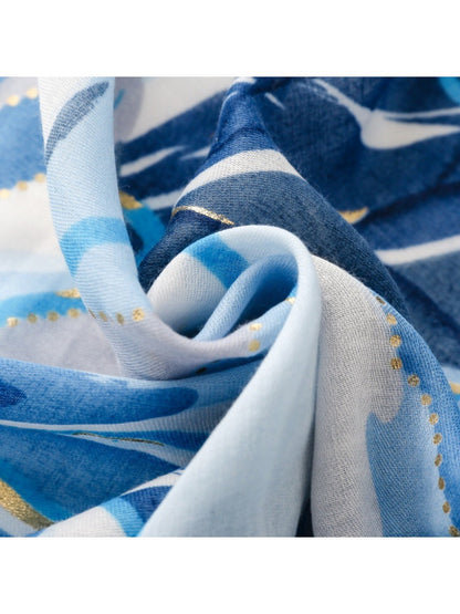 Scarvii - Elegant Orchid Floral Print Scarf