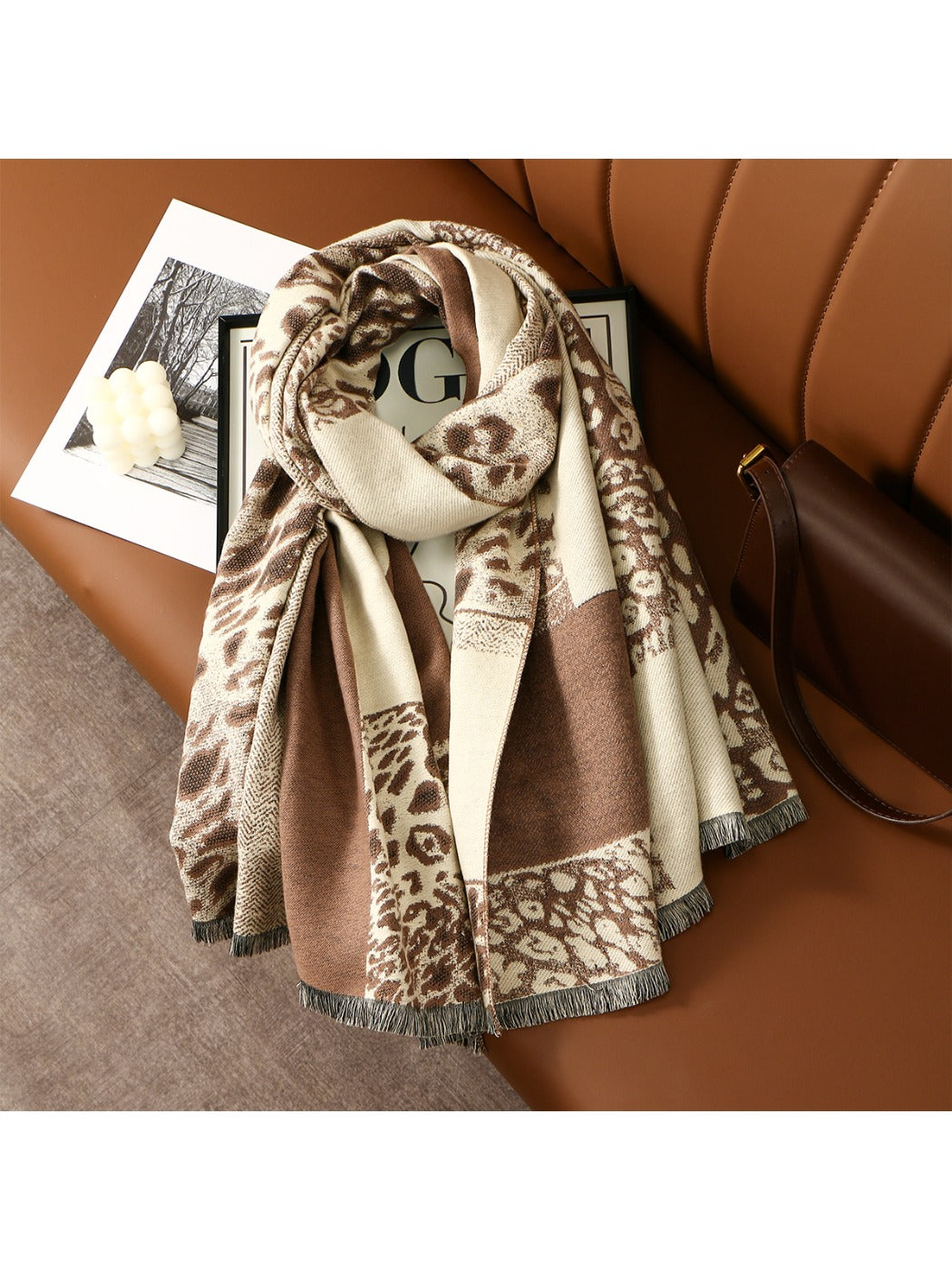 Scarvii - Leopard Print Thick Winter Scarf