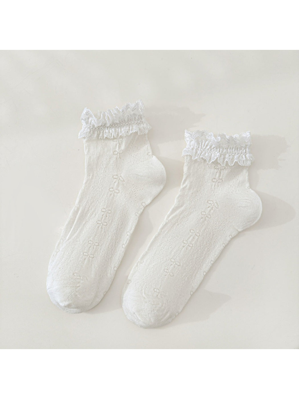 Rufia - Sheer Lace Bow Ankle Socks product image 5