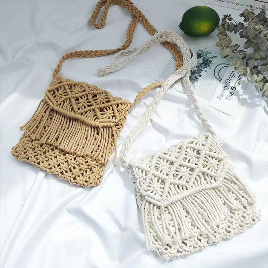 Cosbai - Bohemian Fringe Woven Shoulder Bag