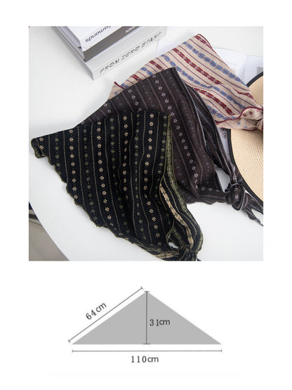 Scarvii - Vintage Embroidered Triangle Scarf