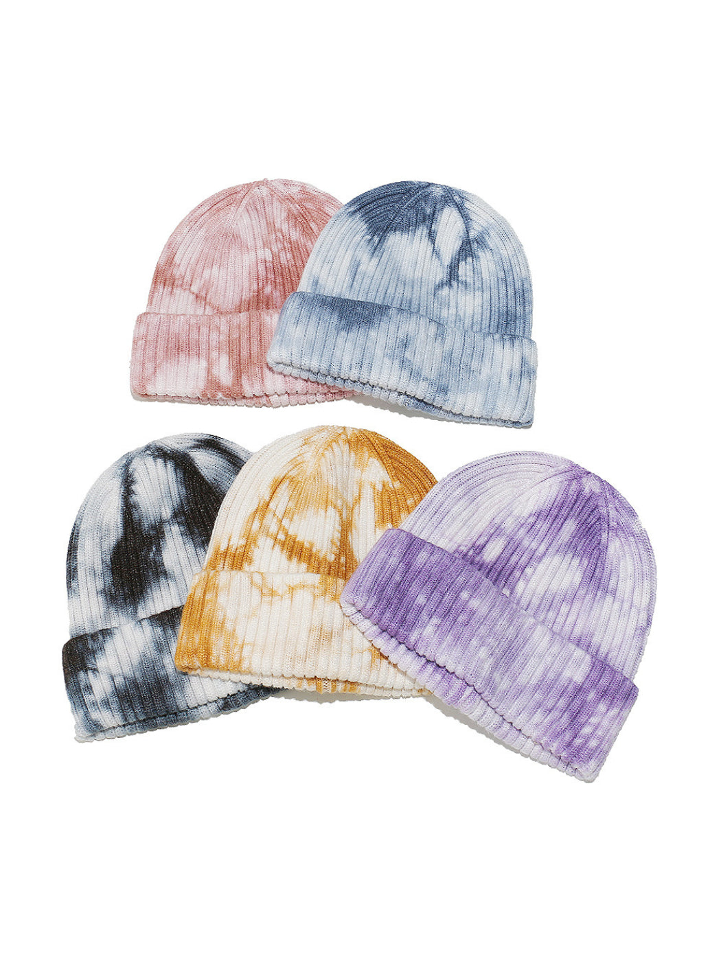 Haila Tie Dye Ribbed Beanie