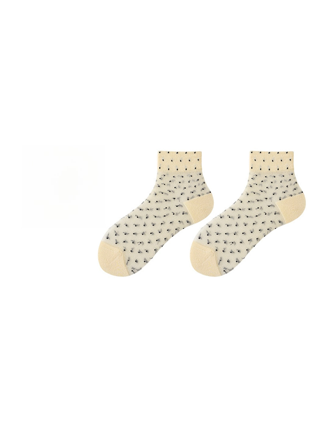 Rufia - Minimal Dot Pattern Muted Crew Socks
