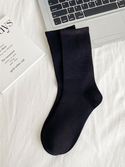 Rufia - Candy Colorful Solid Mid-Calf Socks