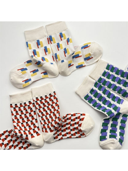 Rufia – Irregular Pattern Crew Socks