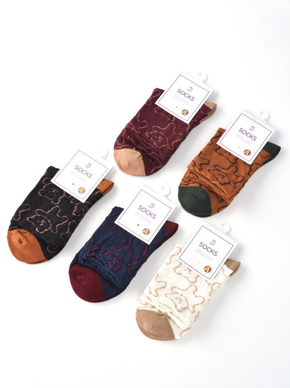 Rufia – Capsule Bear Outline Crew Socks