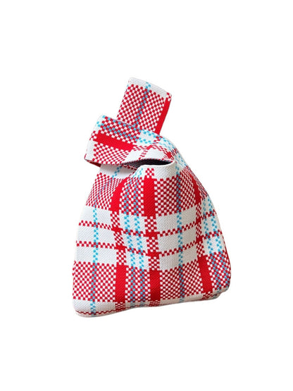Cosbai - Colorblock Knitted Wristlet Clutch Bag - Casual & Chic