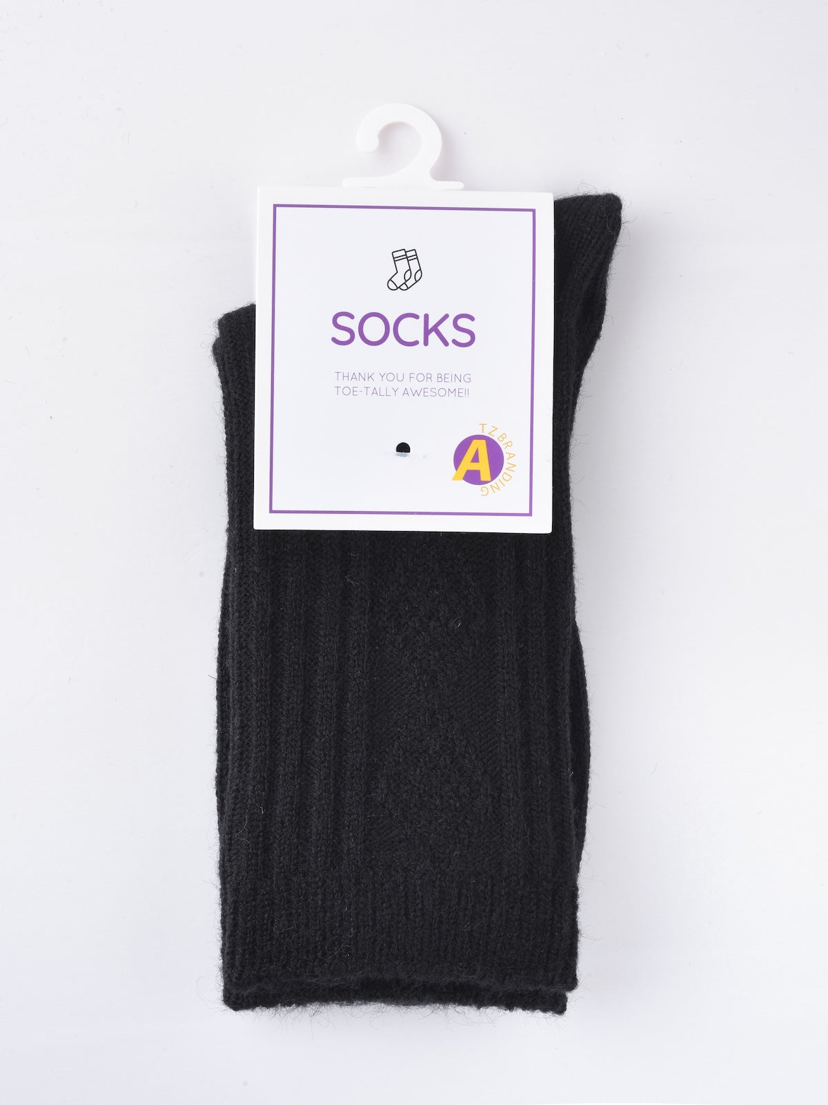 Rufia - Solid Diamond Pattern Mid-Calf Socks