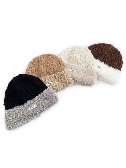 Haila – Fuzzy Contrast Trim Beanie