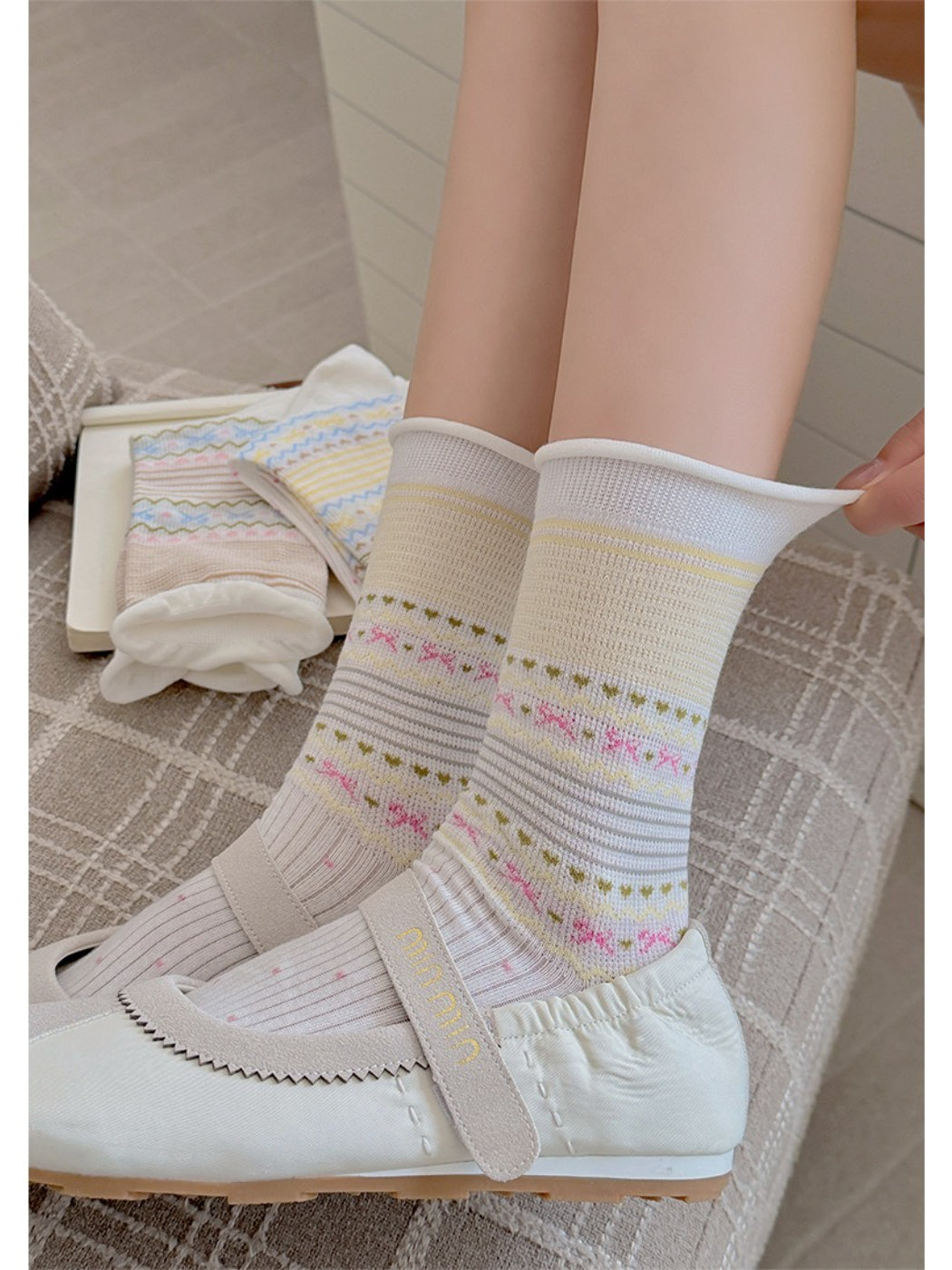 Rufia - Candy Tone Nordic Style Crew Socks product image 6