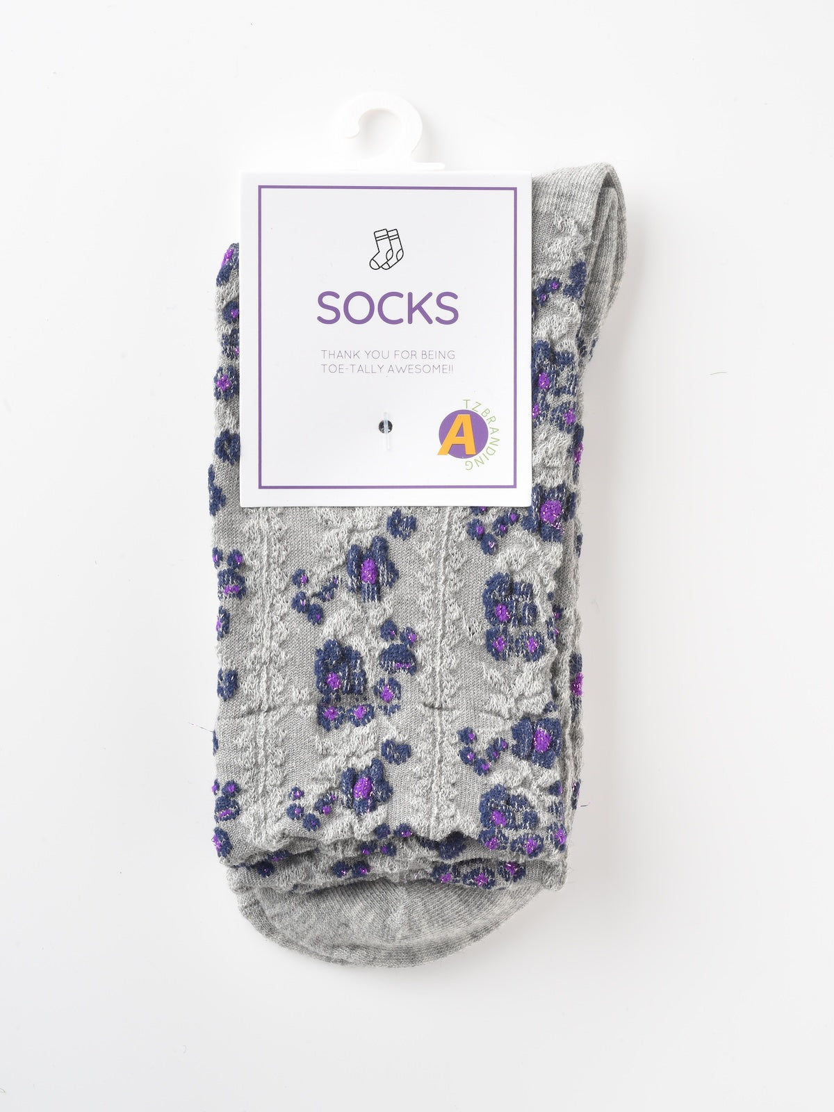 Rufia - Vintage Floral Court Style Mid-Calf Socks