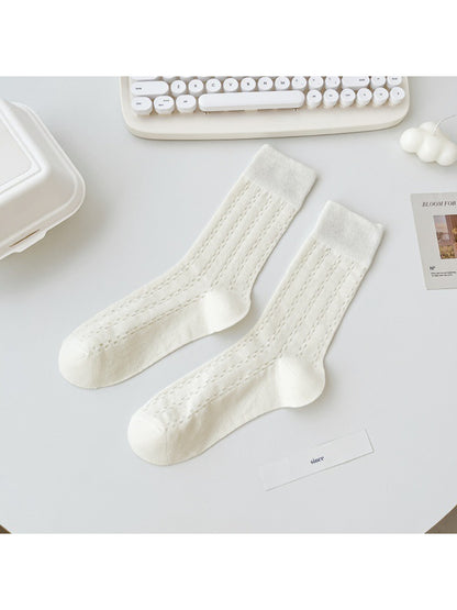 Rufia - Textured Rib Knit Crew Socks product image 5