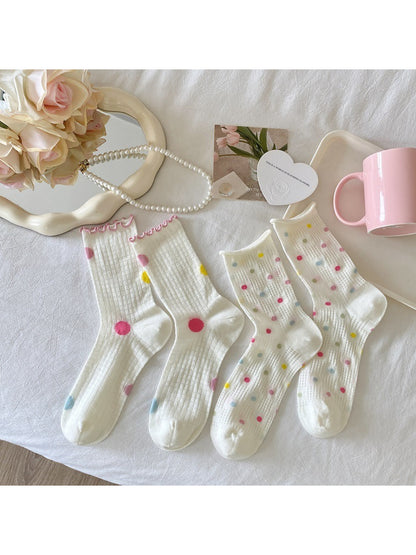 Rufia - Pastel Texture Mix Crew Socks
