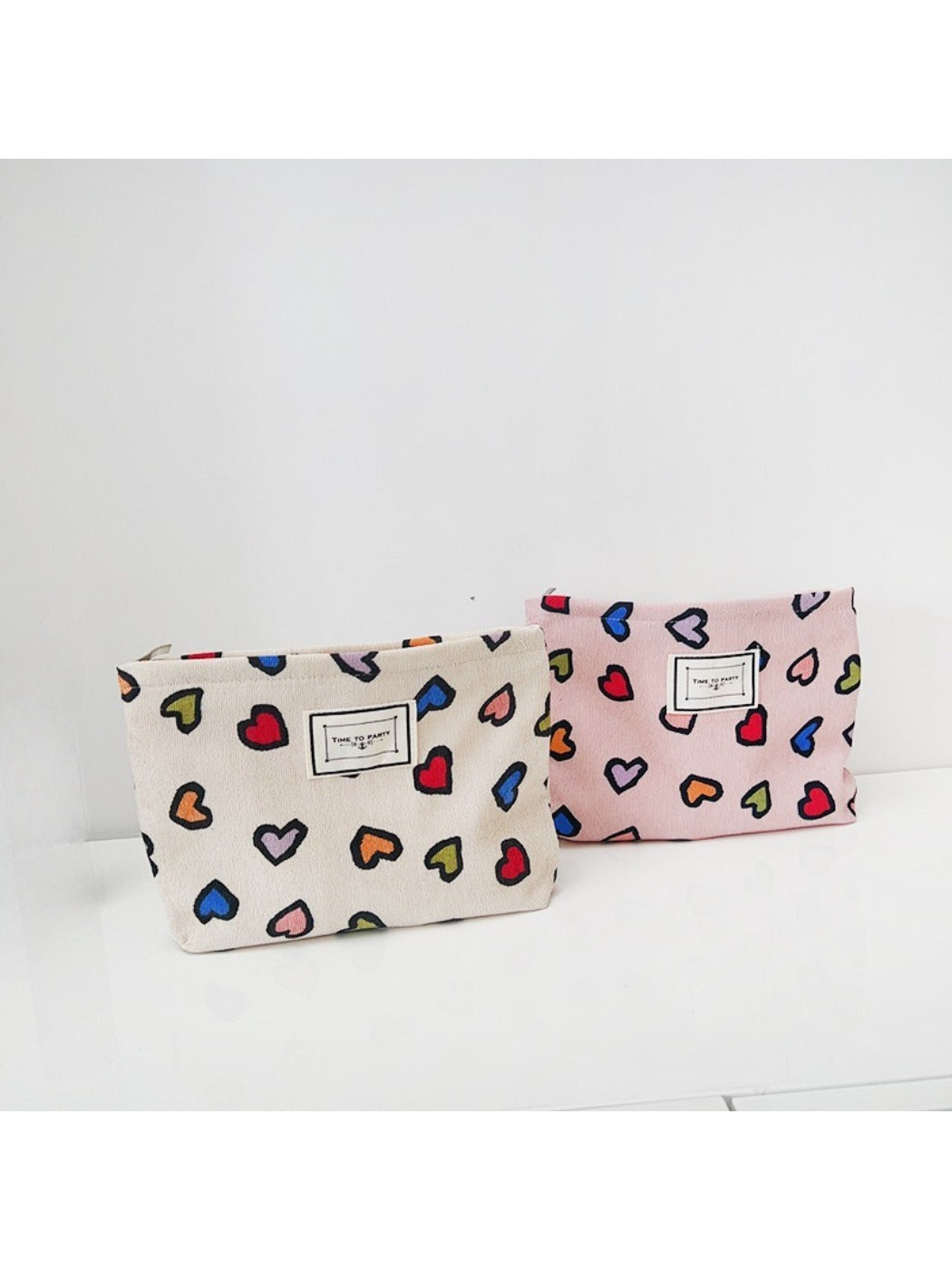 Cosbai - Colorful Heart Pouch