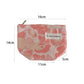 Cosbai blush floral cosmetic bag photographed from an angle highlighting its shape and pattern