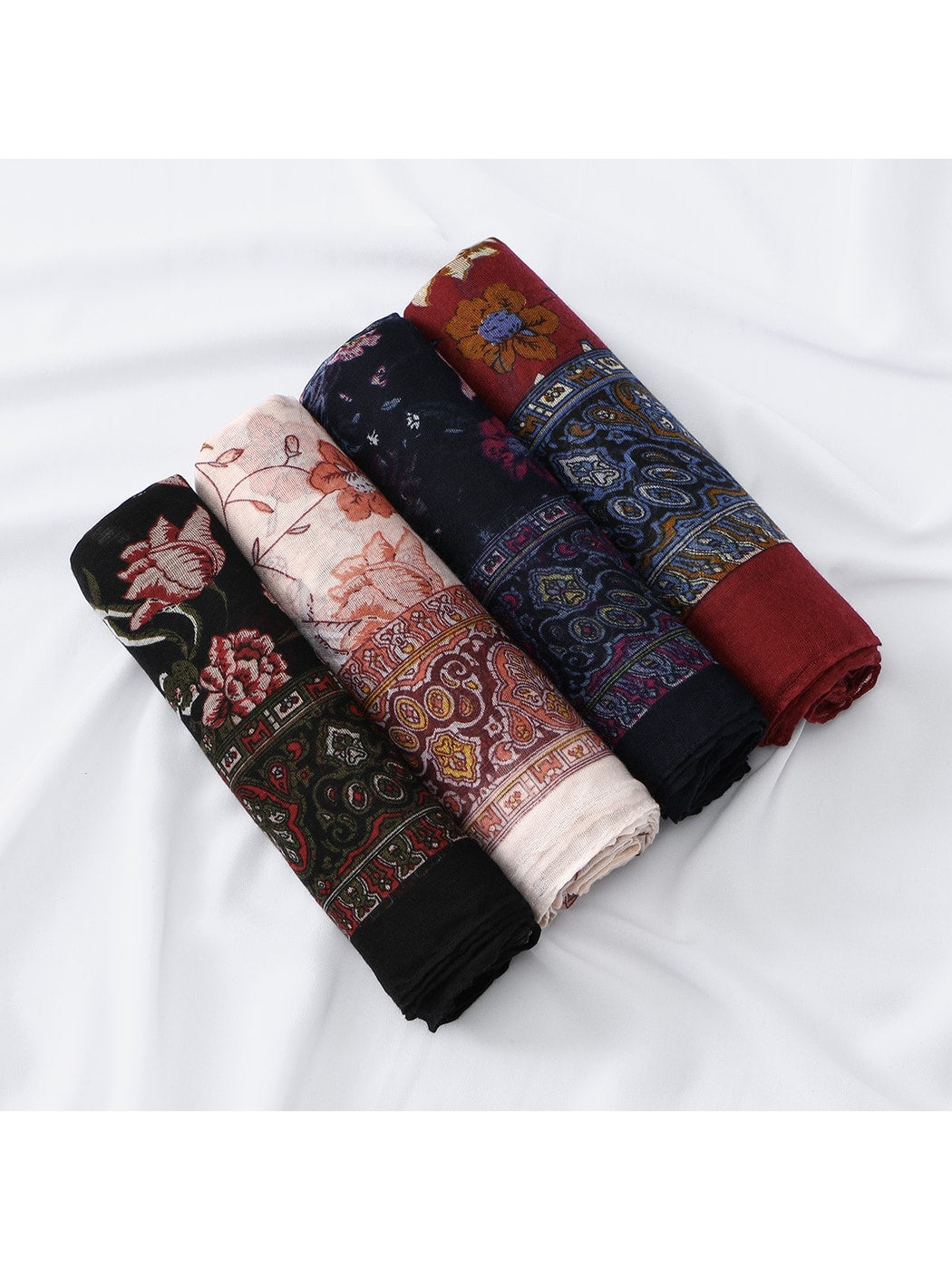 Scarvii - Floral Pattern Lightweight Wrap Scarf