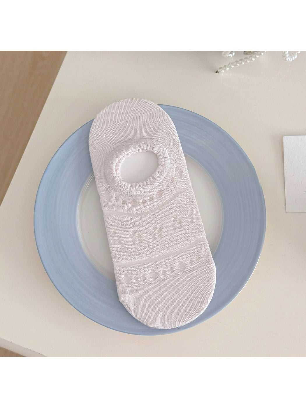Rufia - Scalloped Cuff Casual Low Ankle Socks