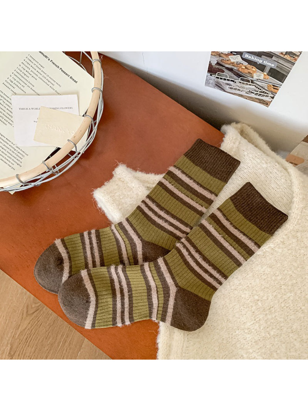 Rufia - Soft Stripe Crew Socks