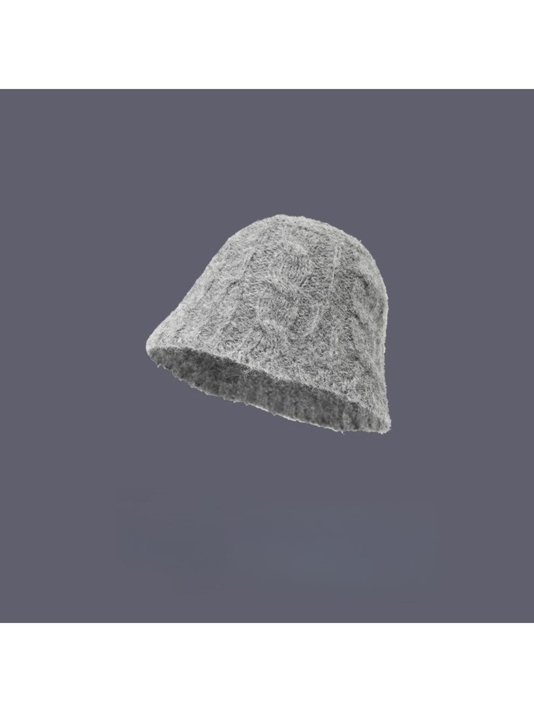 Haila - Solid Color Knitted Bucket Hat