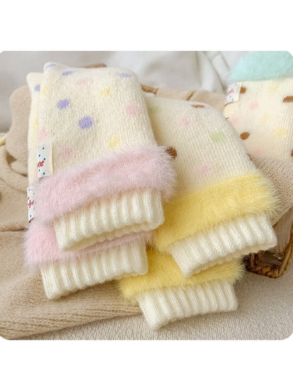 Rufia - Soft Polka Pattern Crew Socks
