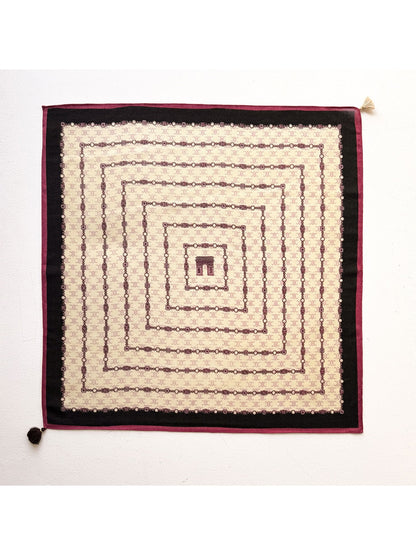Scarvii - Retro Chain Print Border Square Scarf