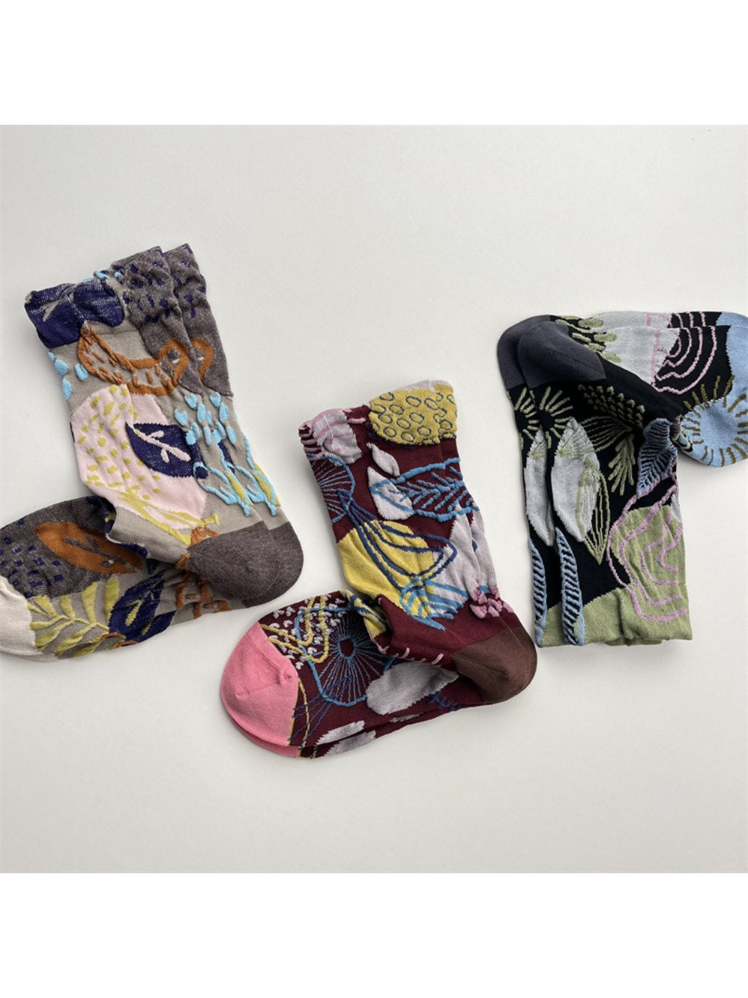 Rufia - Abstract Botanical Crew Socks