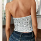 Vesty - Elegant Sequined Halter Top - Timeless Glamour
