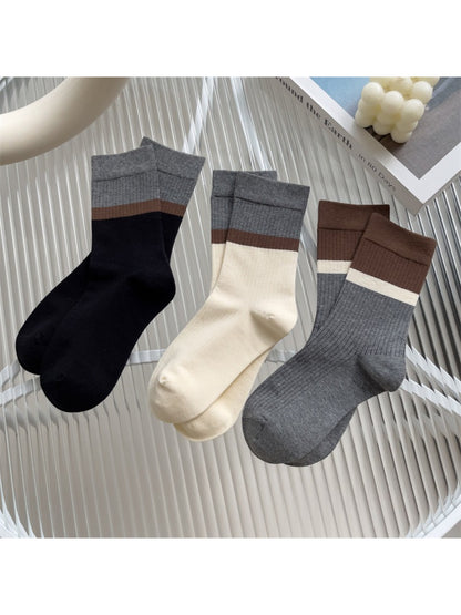 Rufia - Contrast Band Ribbed Crew Socks product image 3