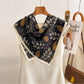 Scarvii - Printed Floral Paisley Pattern Square Scarf