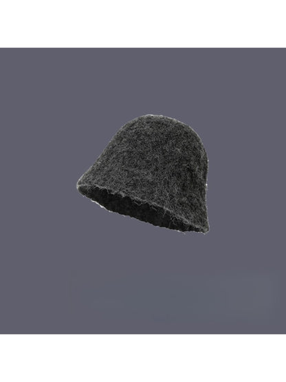 Haila - Solid Color Knitted Bucket Hat