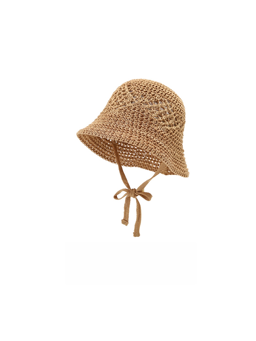 Haila - Solid Color Tie Detail Bucket Hat for Women