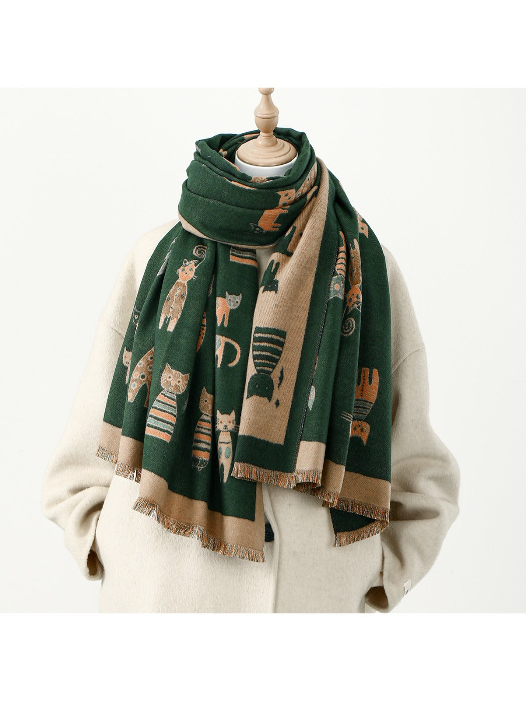 Scarvii - Cat Print Winter Scarf