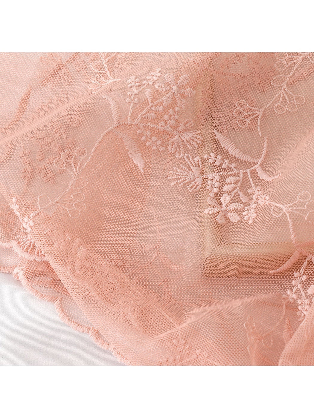 Scarvii - Sheer Floral Print Lace Triangle Bandana