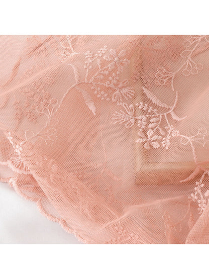 Scarvii - Sheer Floral Print Lace Triangle Bandana