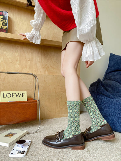 Rufia - Cluster Bloom Pattern Crew Socks