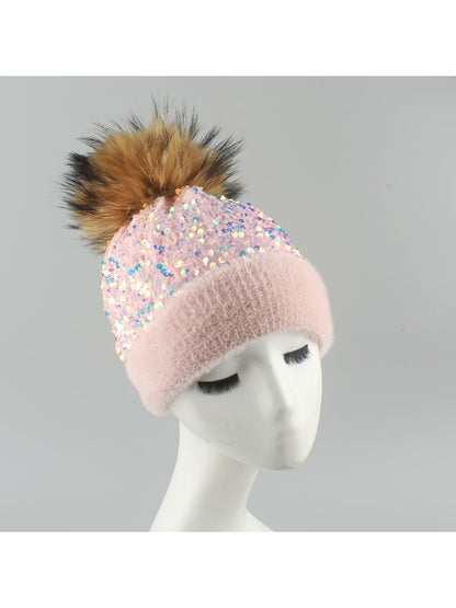 Haila - Women's Pom Pom High Crown Knit Beanie