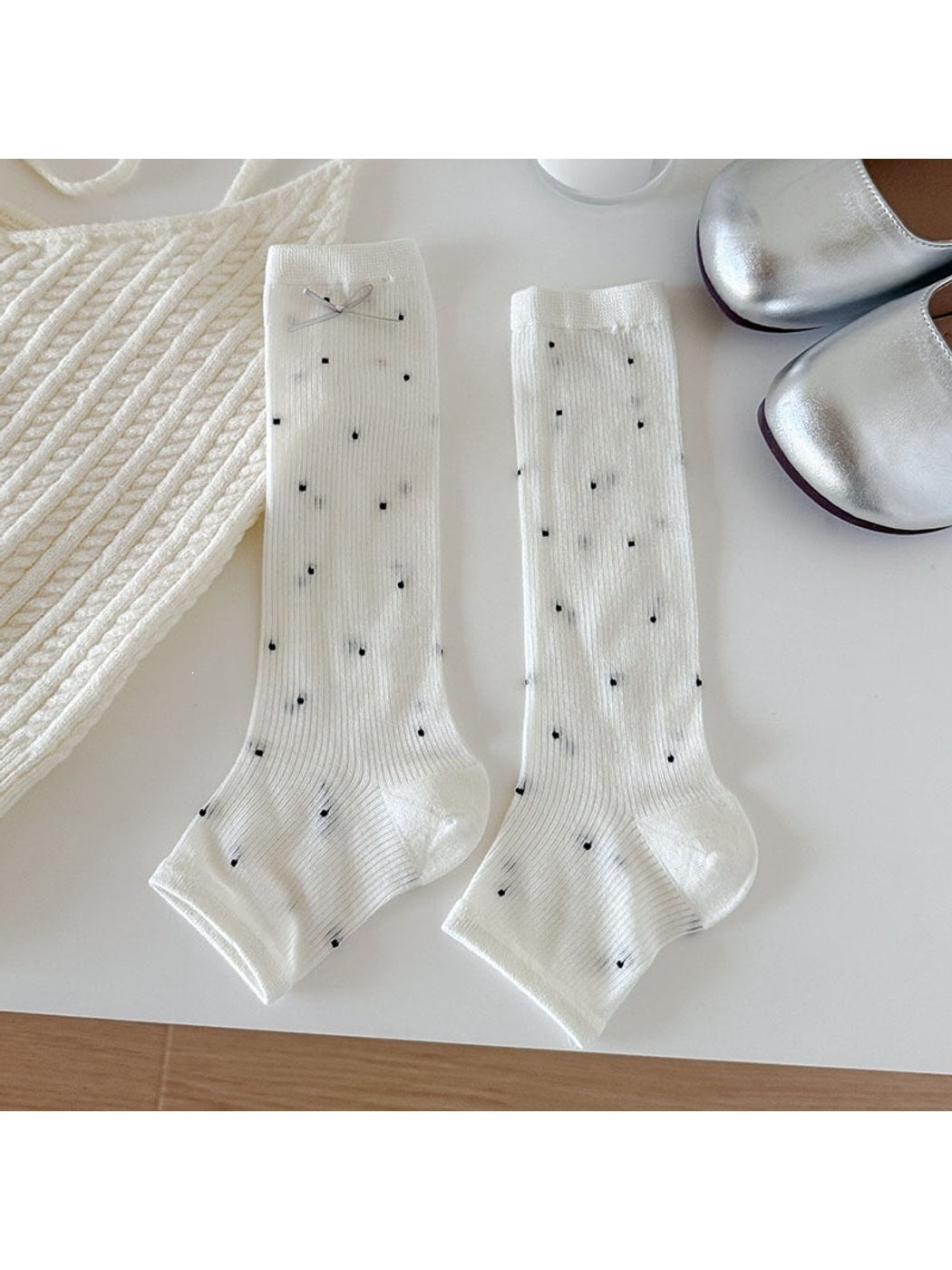 Rufia - Polka Dot Bow Detail Socks
