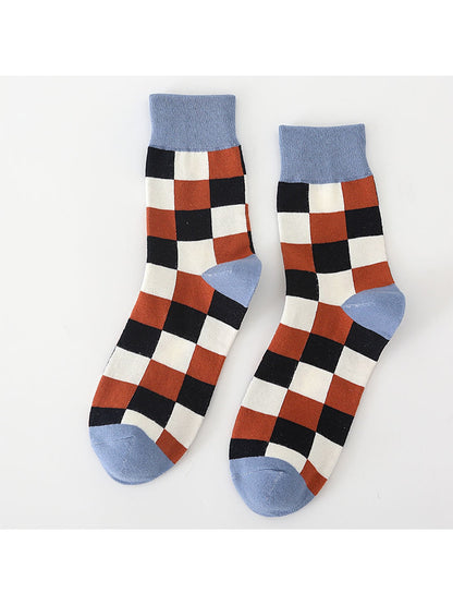 Rufia - Checked Pattern Everyday Crew Socks