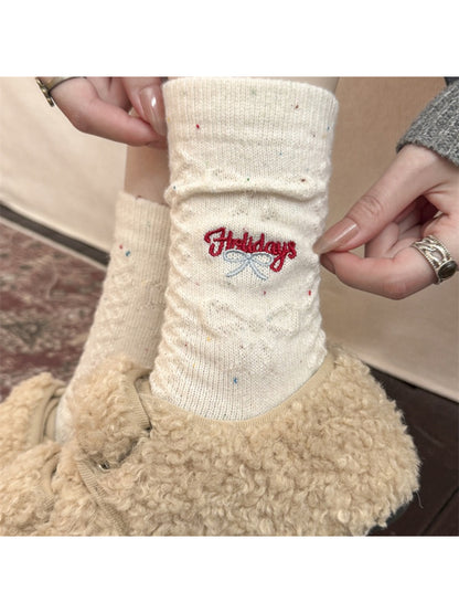 Rufia - Cute Bear & Stripe Knit Crew Socks product image 6