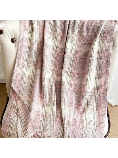 Scarvii - Classic Plaid Fringed Winter Scarf