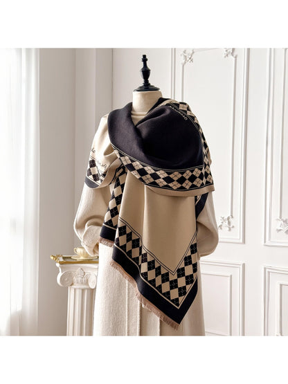 Scarvii – Elegant Checkered Winter Scarf