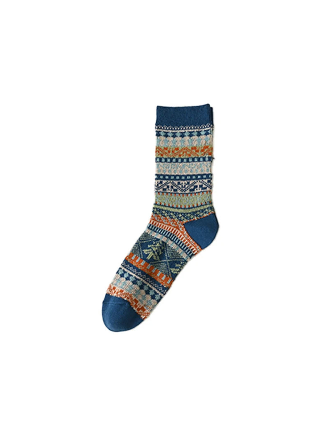 Rufia - Multicolor Geometric Crew Socks