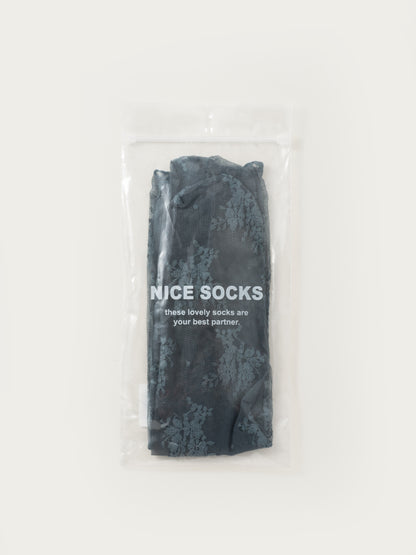 Rufia - Romantic Sheer Lace Crew Socks