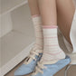 Rufia - Striped Mid-Calf Casual Socks for Women
