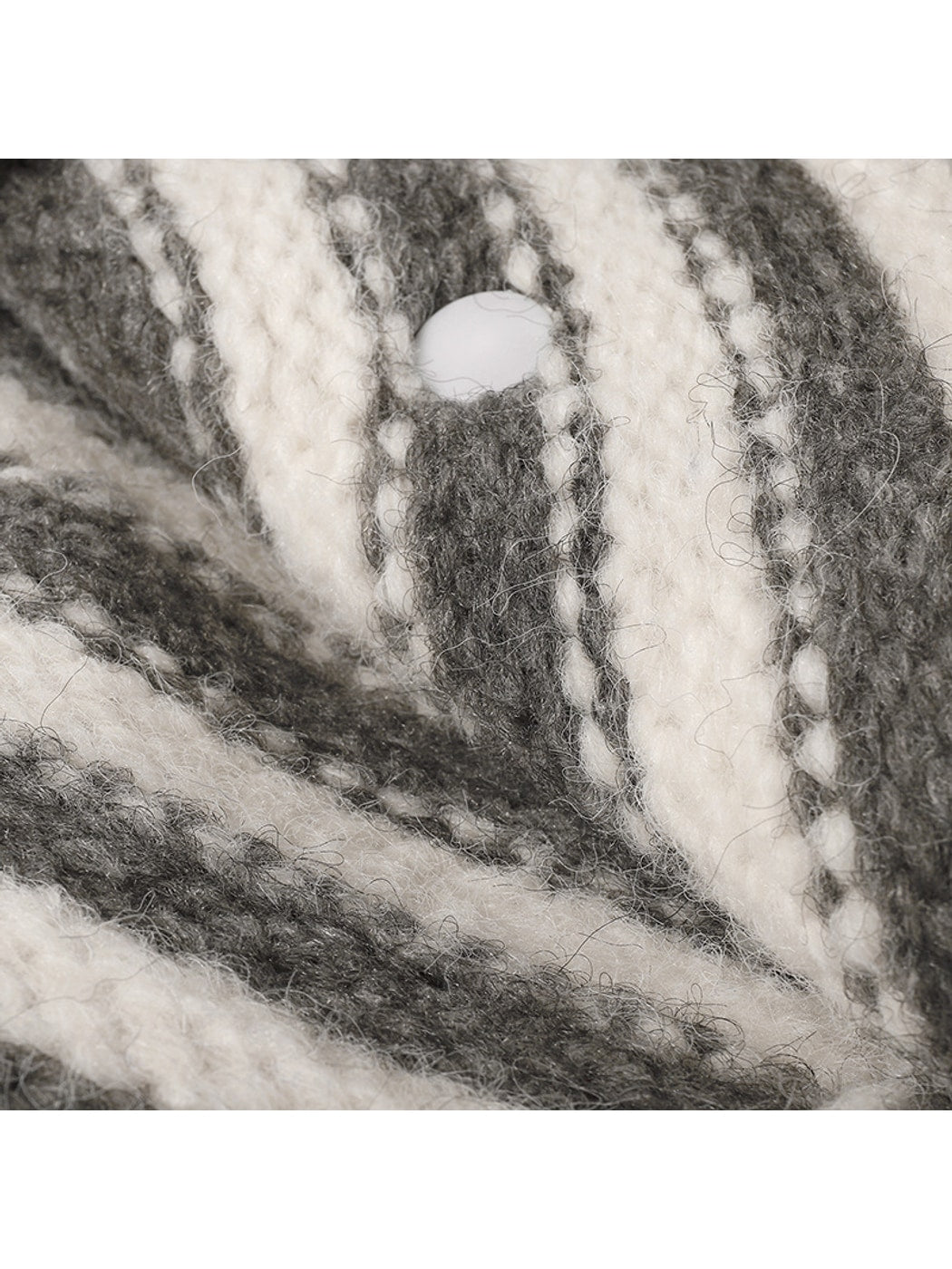 Haila - Striped Pom Ear Flap Knit Winter Hat