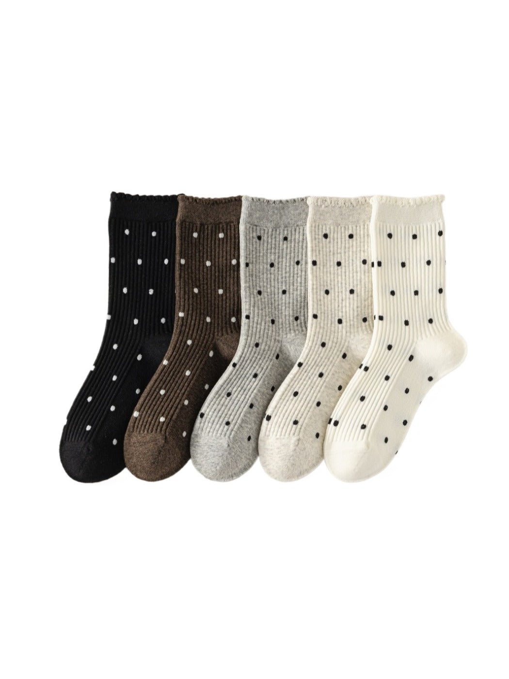 Rufia – Retro Polka Dot Mid Socks
