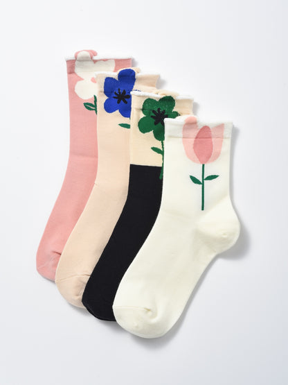 Rufia - Color Pop Flower Crew Socks