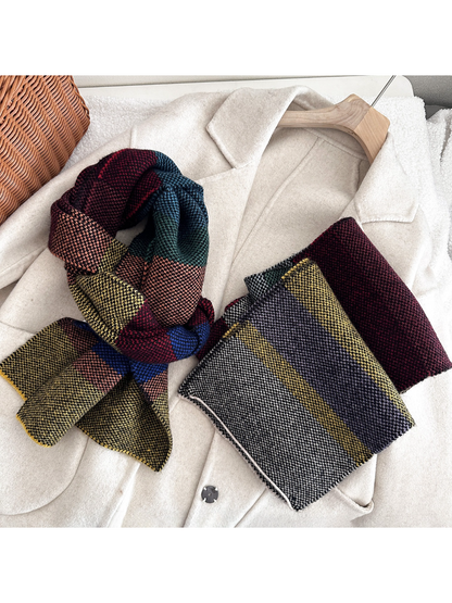 Scarvii - Color Block Woven Scarf